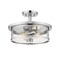 Z-Lite Savannah 2 Light Semi Flush Mount, Chrome & Clear 462SF14-CH - alternate 5